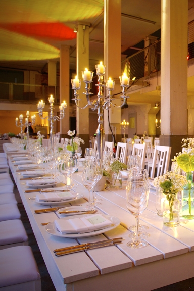 Menu banqueting table at Alte Münze Berlin | © Harald Höllrigl