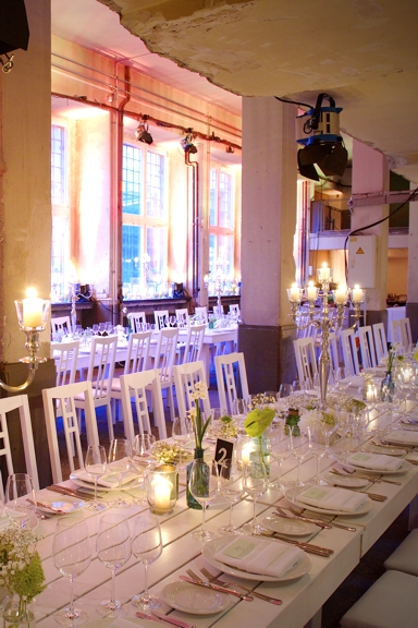 Menu banqueting table at Alte Münze Berlin | © Harald Höllrigl